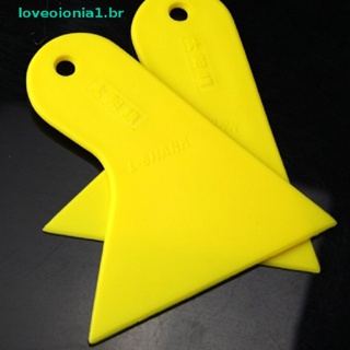 Loveoionia1 สติกเกอร์ฟิล์มพลาสติก สีเหลือง สําหรับติดตกแต่งกระจกรถยนต์