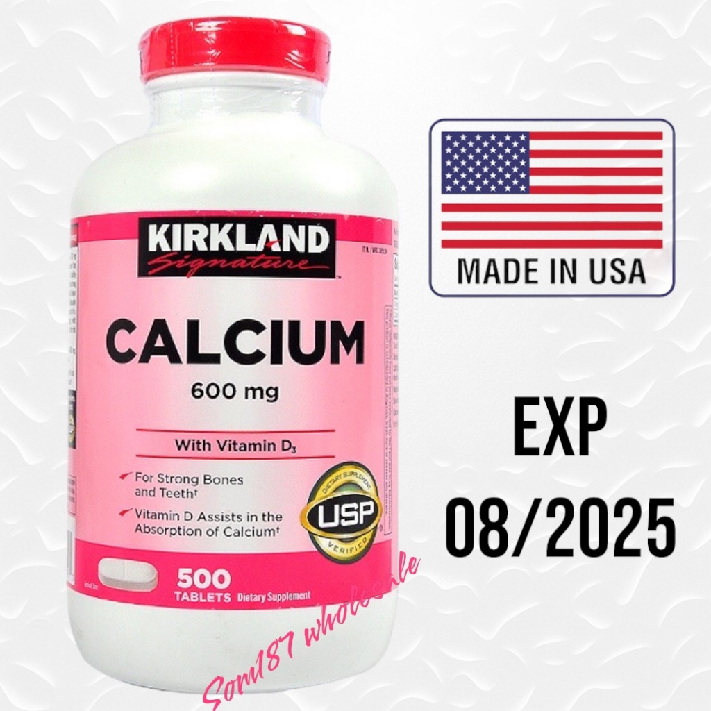 Kirkland Signature Calcium 600 mg. with Vitamin D3 500 Tablets
