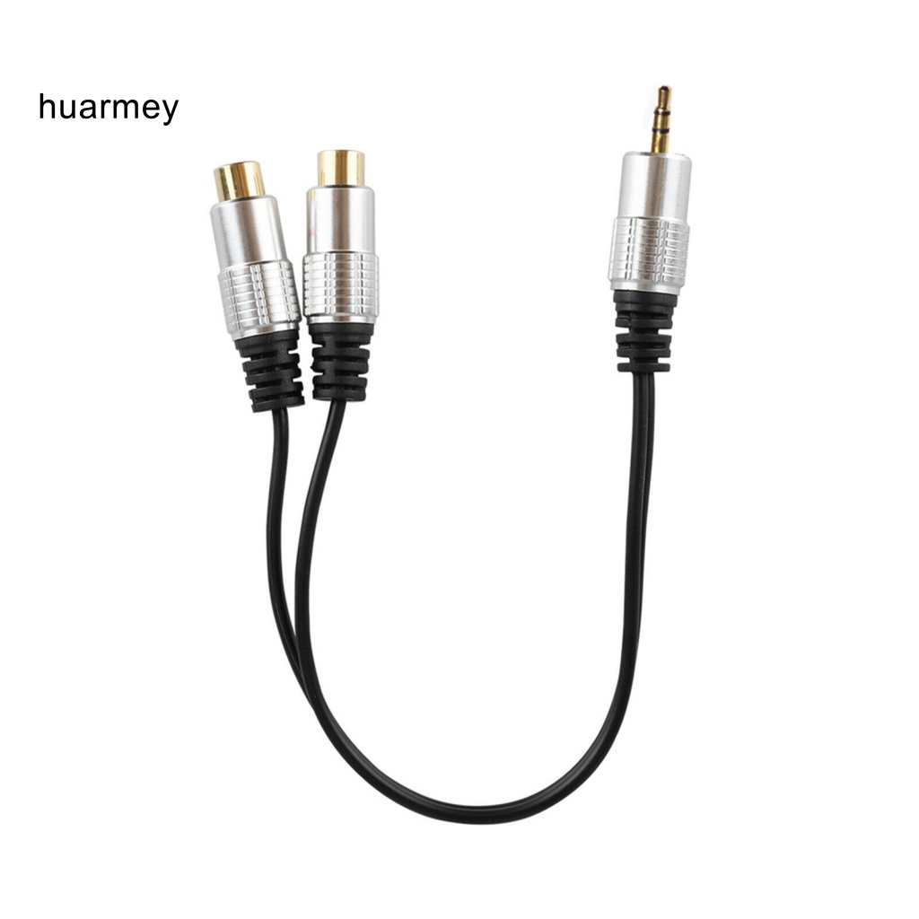 Huarmey 2 RCA Female to 3.5 มม. Male Stereo Plug Cable Y Shape Audio