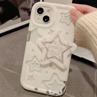 Hollow Stars Bracket Phone Case For Iphone13 Phone Case for iphone 14pro Airbag XR/8P Drop-Resistant 11/12