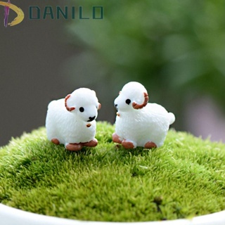 Danilo ตุ๊กตาเรซิ่น รูปปั้นแพะ ขนาดเล็ก DIY สําหรับตกแต่งบ้านตุ๊กตา