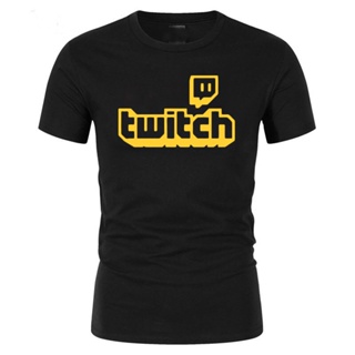 เสื้อยืดแขนสั้น พิมพ์ลาย Twitch Tv สีม่วง เหมาะกับของขวัญวันพ่อ สําหรับผู้ชาย