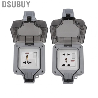 Dsubuy Outdoor Waterproof Outlet  Sand Proof Weatherproof EU Socket Box 16A 250V for Shop