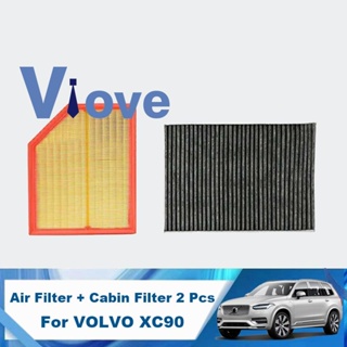 ชุดไส้กรองอากาศรถยนต์ และไส้กรองห้องโดยสาร อุปกรณ์เสริม สําหรับ VOLVO XC90 2Th 2014-2021 2.0 D4 D5 T5 T6 T8 31407748 31370089