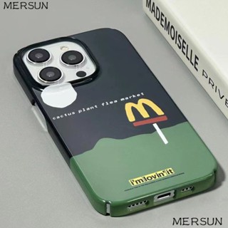 💕เคสโทรศัพท์มือถือ ลาย McDonalds สีเขียว สําหรับ Apple Iphone 14 14promax 13ProMax xs xr 12 11 HEH1