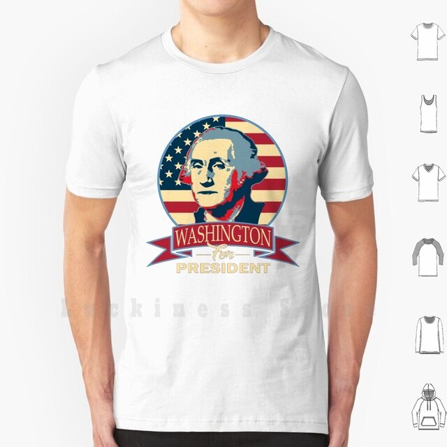 เสื้อยืดคอกลม-ผ้าฝ้าย-พิมพ์ลาย-washington-for-president-george-washington-merica-america-usa-north-สําหรับผู้ชาย-6xl