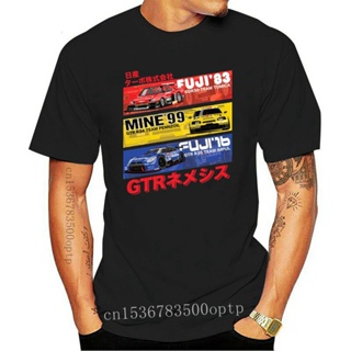 【ใหม่】เสื้อยืดผ้าฝ้ายพิมพ์ลายขายดี เสื้อยืด พิมพ์ลายรถยนต์ Nis GTR History Skyline GT-R R34 แฟชั่น 2022