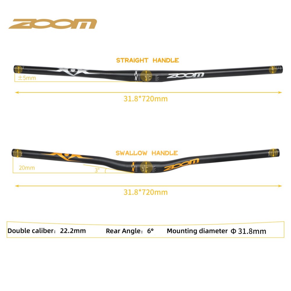 zoom-แฮนด์บาร์-โลหะผสมอลูมิเนียม-31-8-มม-720-มม-สําหรับจักรยานเสือภูเขา