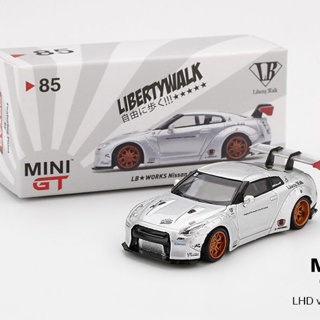 มินิ GT 1: 64 #85  Gtr R35 Symphony White Rocket Rabbit อัลลอยด์ ของขวัญ สําหรับสะสมโมเดล รถ ของเล่นเด็กผู้ชาย ของขวัญวันเกิด ตกแต่งบ้าน