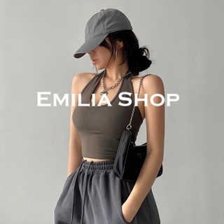 EMILIA SHOP เสื้อครอป  2023 ใหม่ A20K0N0 0519