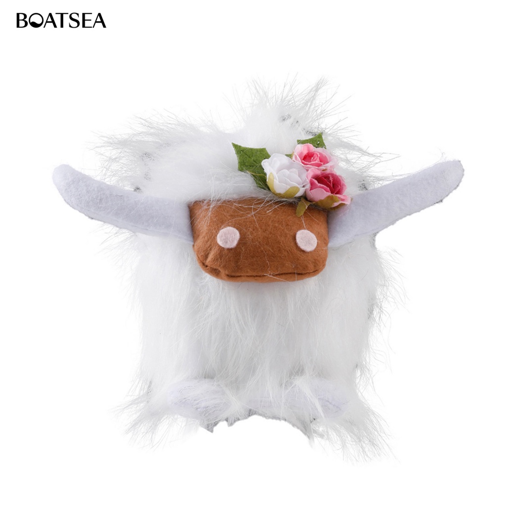 boatsea-ตุ๊กตาวัว-ผ้ากํามะหยี่ขนนิ่ม-ใส่สบาย-สําหรับบ้านฟาร์ม