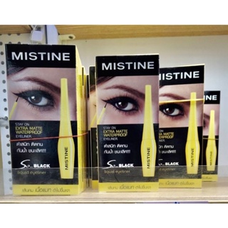 ❤️❤️ มิสทีน อายไลน์เนอร์ ชนิดน้ำ ดำสนิท กันน้ำ Mistine So Black Liquid Eyeline