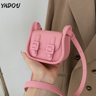 YADOU ฤดูร้อนมินิกระเป๋าใบเล็กหญิงเทรนด์ใหม่แฟชั่นย้อนยุคหญิงกระเป๋าไหล่เรียบง่ายกระเป๋า Messenger แบบสบาย ๆ