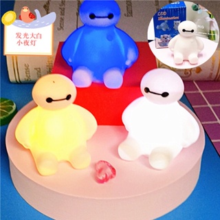 โคมไฟตั้งโต๊ะ LED รูป Big Hero 6 Baymax เปลี่ยนสีได้ 7 สี สําหรับตกแต่งห้องนอนเด็ก