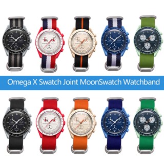 สายนาฬิกาข้อมือไนล่อน ผ้าแคนวาส สําหรับ MoonSwatch 20 มม. 22 มม. Seiko DW