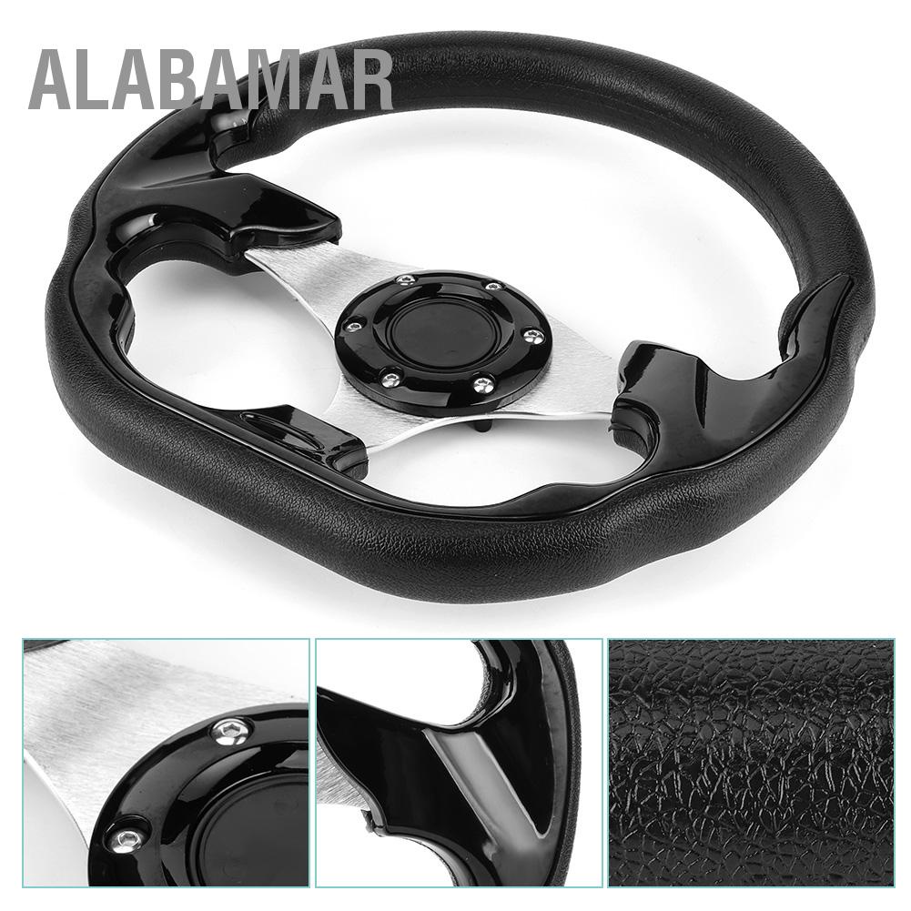 alabamar-320mm-12-5in-racing-car-driftingพวงมาลัยพร้อมปุ่มแตรสีดำเงา-universal
