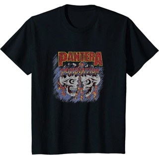 ร้อน 3 คอลูกเรือเสื้อยืดคอกลมเสื้อยืดคอกลม ผ้าฝ้าย พิมพ์ลาย Pantera Official Domination แฟชั่นฤดูร้อนผ้าฝ้ายแท้