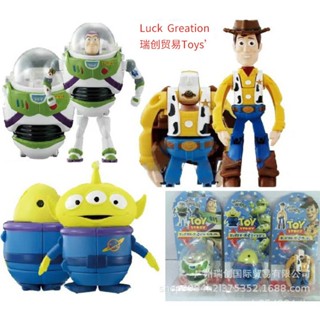 ଓ พร้อมส่ง ของแท้ ตุ๊กตาฟิกเกอร์ Toy Story Buzz Lightyear Woody Three-Eyed Boy แคปซูล เปลี่ยนรูปได้ PMLC