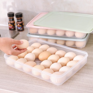 กล่องเก็บไข่ 24 ช่อง พร้อมฝาปิด ป้องกันฝุ่น สําหรับตู้เย็น
