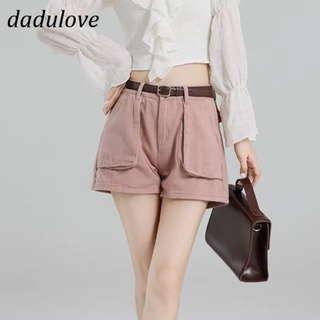 DaDulove💕 New American Ins Pink Large Pocket Tooling Shorts Niche High Waist A- line Pants Large Size Hot Pants