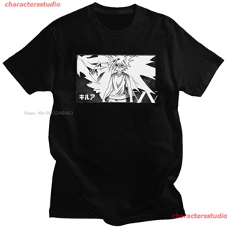 แฟชั่นใหม่ล่าสุด charactersstudio Killua Zoldyck Hunter X Hunter Tshirt Men Leisure T-shirt O-neck Short Sleeve Anime Ma