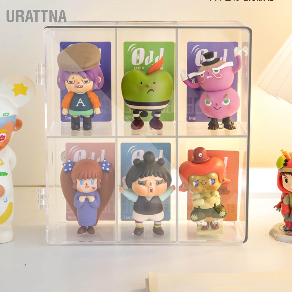 urattna-กรณีแสดงเดสก์ท็อปที่ชัดเจนแยกก้อนกันน้ำกันฝุ่นแสดงกล่องแสดงสำหรับของเล่นรูปตุ๊กตา
