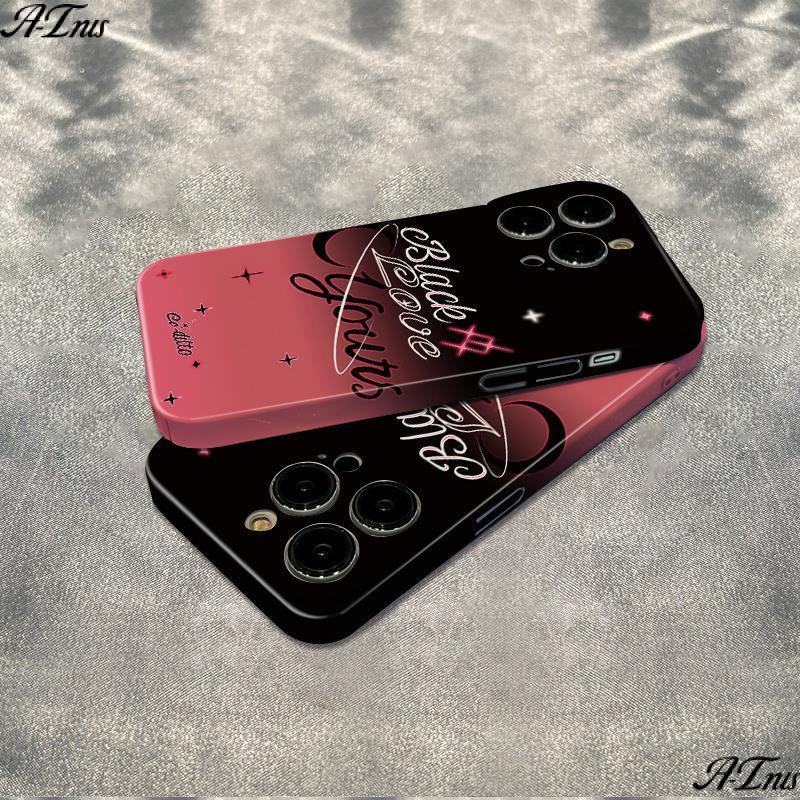 เคสโทรศัพท์มือถือ-ฟิล์มกันรอย-กันกระแทก-ลายหัวใจ-สีดํา-เรียบง่าย-สําหรับ-apple-iphone-14promax-13-1211-6ins-78plus-9ir9