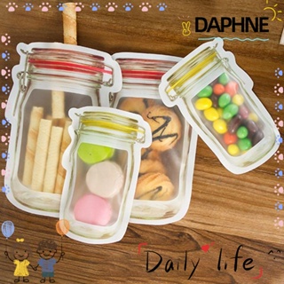 Daphne 5 ชิ้น ขวดเมสัน อาหาร ซิปล็อค ถุงซิป นํากลับมาใช้ใหม่ได้