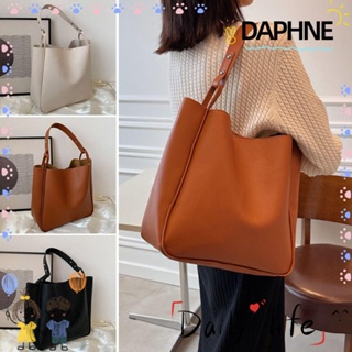 Daphne กระเป๋าถือ หนัง PU สีดํา สีน้ําตาล สีเบจ สําหรับผู้หญิง ช้อปปิ้ง