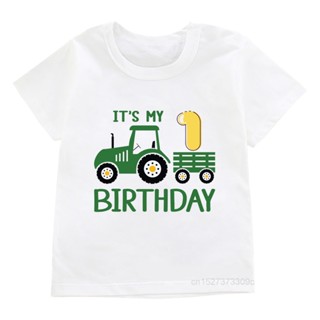 เสื้อยืดลําลอง แขนสั้น พิมพ์ลาย Its My 1-10 เหมาะกับงานปาร์ตี้วันเกิด สําหรับเด็กผู้หญิง และเด็กผู้ชาย
