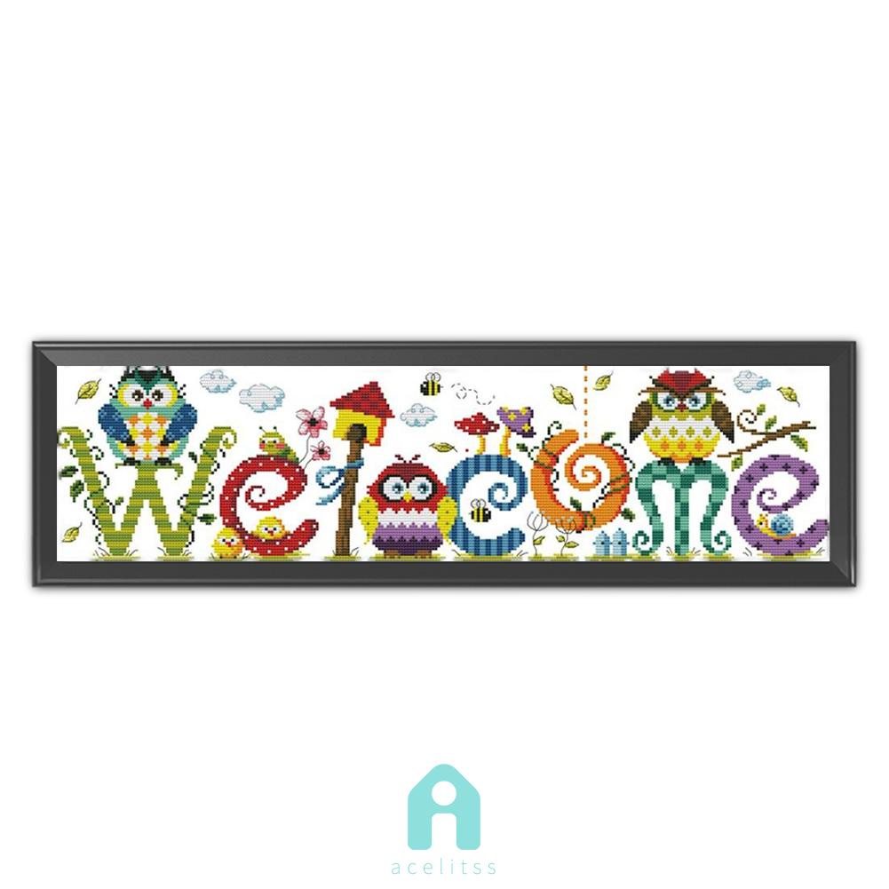 ชุดปักครอสสติตช์-11ct-ลาย-welcome-diy-acelit-th