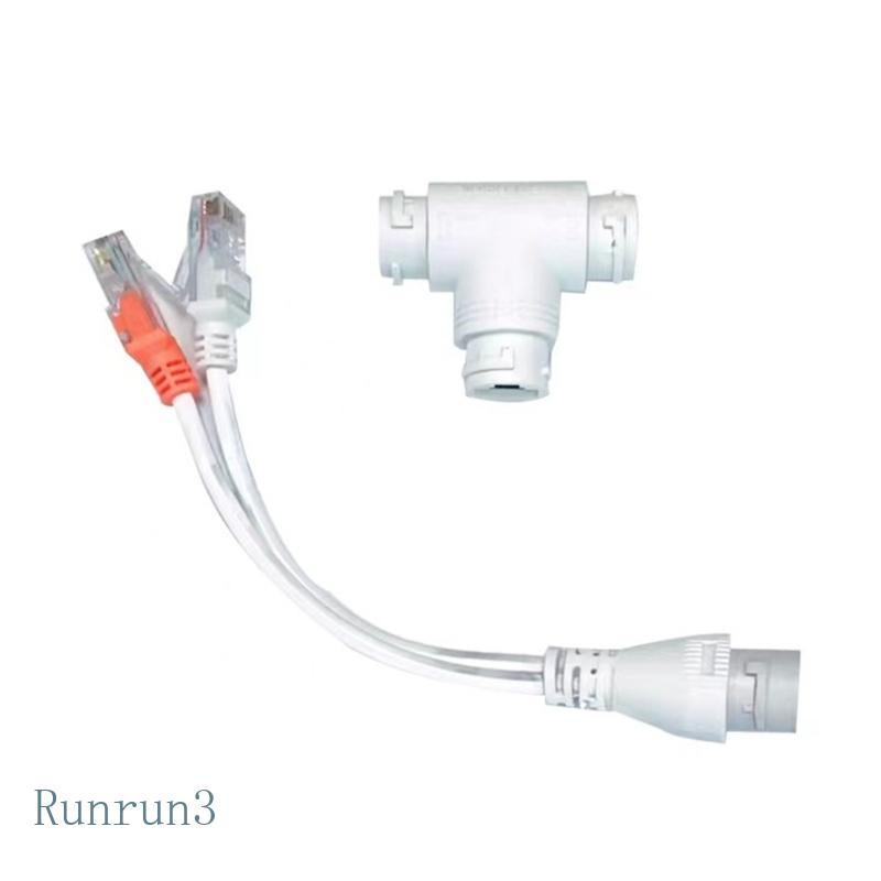 Runny 2-in-1 POE Splitter ตัวเชื่อมต่อ RJ45 สามทาง สําหรับระบบตรวจสอบ ...