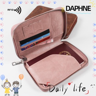 Daphne กระเป๋าใส่หนังสือเดินทาง อเนกประสงค์ ป้องกันขโมย สีชมพู สําหรับผู้หญิง