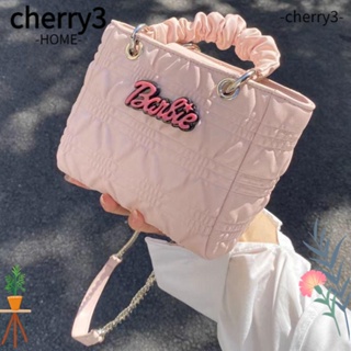 Cherry3 กระเป๋าสะพายไหล่ สะพายข้าง หนัง PU สีพื้น ความจุขนาดใหญ่ แบบพกพา สําหรับตุ๊กตาบาร์บี้ เดินทาง