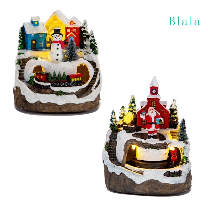 blala-ฟิกเกอร์เรซิ่น-รูปปั้นบ้านหมู่บ้านคริสต์มาส-สําหรับตกแต่งบ้าน