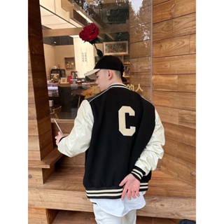 MA0V CEL Beaute 2023 autumn and winter New letter embroidered towel embroidered peeling sleeve baseball jacket jacket mens and womens fashion style