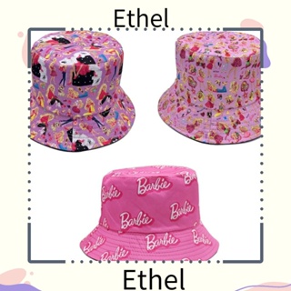 Ethel1 หมวกบักเก็ต หมวกชาวประมง บาร์บี้ ลําลอง กันแดด สีสันสดใส ของขวัญกลางแจ้ง
