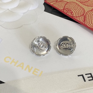 ต่างหูสตั๊ด เหล็กไทเทเนียม จี้โลโก้ตัวอักษร Chanel เครื่องประดับ สําหรับผู้หญิง