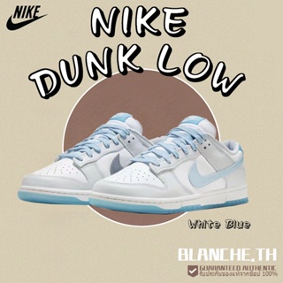 [ของแท้100%] Nike Dunk Low White Blue Fn3433-141 Sport Shoes