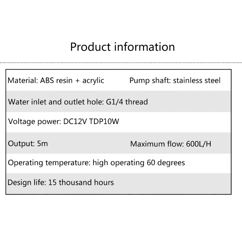 char-dm600-ปั๊มน้ําหล่อเย็น-dc-ไร้แปรงถ่าน-ประสิทธิภาพสูง-สําหรับคอมพิวเตอร์-cpu-diy-600-ลิตร