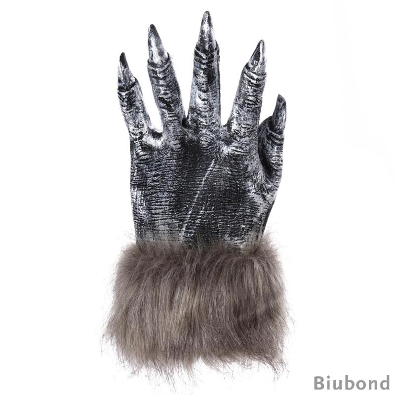 biubond-ถุงมือหมาป่าฮาโลวีน-เครื่องแต่งกายหมาป่า-ถุงมือของขวัญ-ถุงมือกรงเล็บ-สําหรับเทศกาล-งานรื่นเริง-ผู้ใหญ่-แต่งตัว-ชุดแฟนซี