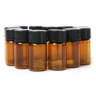 5PCS Amber Glass Essential Oil Bottle Orifice Reducer Cap Liquid Bottle Clearance sale