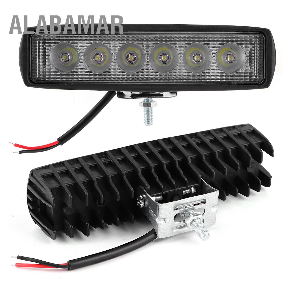 alabamar-18w-800lm-ไฟทำงาน-6led-ไฟตัดหมอกบาร์สำหรับรถจักรยานยนต์รถบรรทุกรถออฟโรด