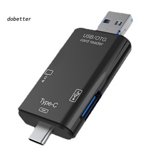 &lt;Dobetter&gt; อะแดปเตอร์การ์ดรีดเดอร์ USB 20 Type-C TF SD-Card แบบพกพา