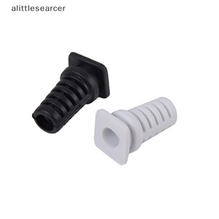 Alittlesearcer ปลอกยางเชื่อมต่อสายเคเบิล ยาว 5.0 มม. สีดํา สีขาว สําหรับชาร์จโทรศัพท์มือถือ 10 ชิ้น