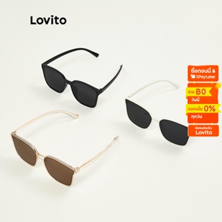 สินค้า Lovito แว่นตากันแดด ลําลอง คลาสสิก โอเวอร์ไซซ์ L23LD322 (สีดํา/กาแฟ/สีขาว)