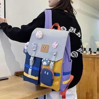 กระเป๋าสะพายไหล่ กระเป๋านักเรียน ขนาดใหญ่ จุของได้เยอะ เหมาะกับใส่คอมพิวเตอร์ สไตล์ญี่ปุ่น สําหรับผู้หญิง