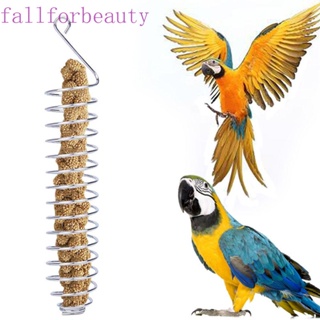 Fallforbeauty อุปกรณ์ให้อาหารเคี้ยวข้าวโพดผลไม้เดือยสําหรับนกแก้ว Conure|เครื่องให้อาหารนก