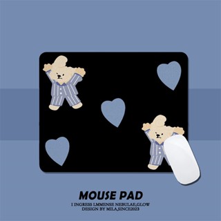 🎀แผ่นรองเมาส์ Mousepad สี่เหลี่ยม ด้านเดียว คอมพิวเตอร์ สํานักงาน เกม แผ่นรองโต๊ะ กันลื่น ระบบแผ่นรองเมาส์ แบบพก