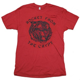 【hot sale】จรวด จาก The Crypt - Tiger Logo Cardinal เสื้อยืดสีแดง - แบรนด์ใหม่ เสื้อยืด คุณภาพสูง เสื้อผ้าที่มีชื่อเสียงใ